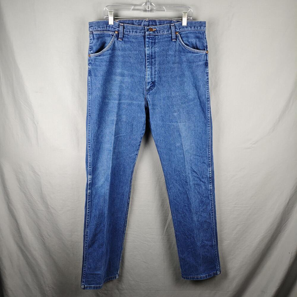 Wrangler Cowboy Cut Jeans Mens 38x33 Blue 13MWZ Regular Fit Straight Denim